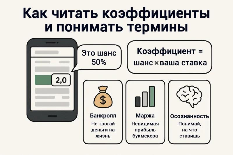 Как понимать коэффициенты и ключевые термины в ставках