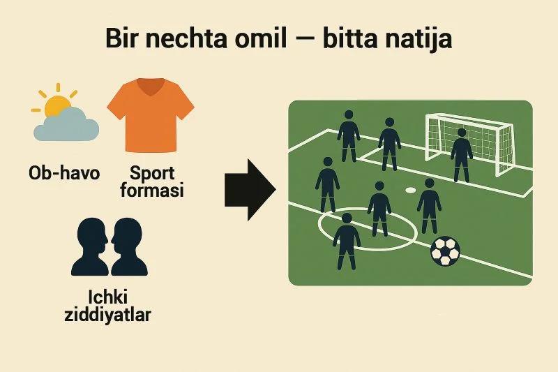 O‘yinga ta’sir qiluvchi omillar: ob-havo, jismoniy holat, jamoadagi muammolar