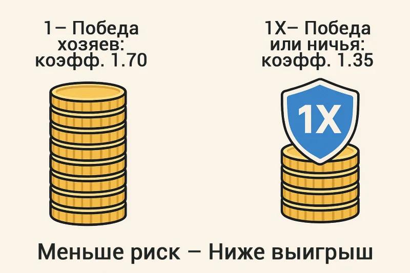 Сравнение коэффициентов в чистой и двойной ставке