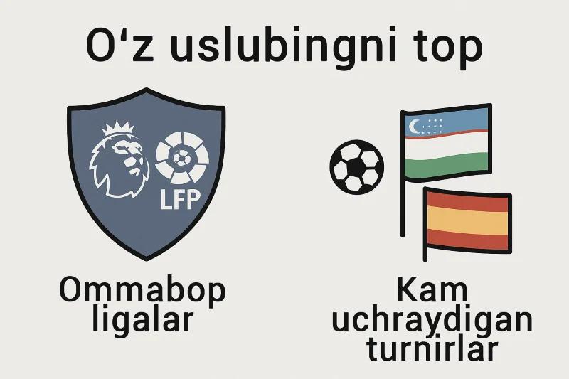 Mashhur va kam tanilgan ligalarda tikuv